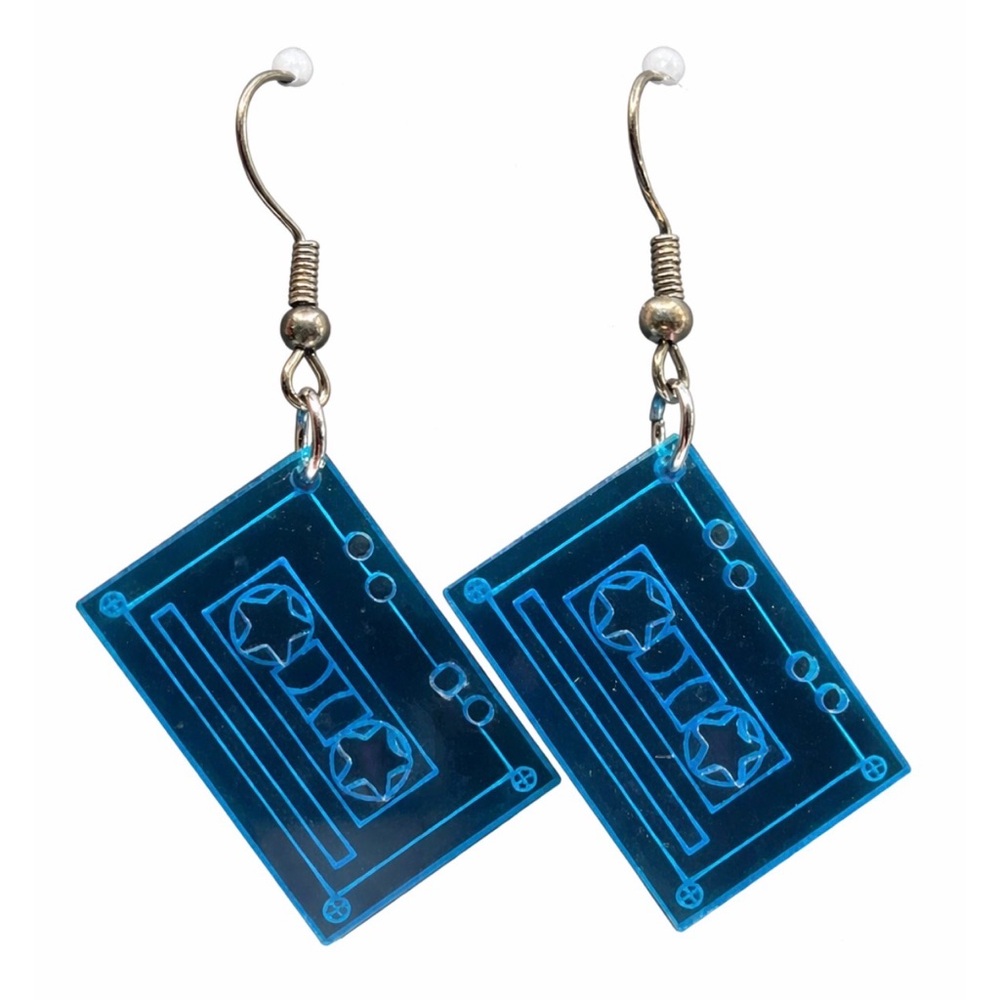 NWT Retro Cassette Tape Drop Earrings